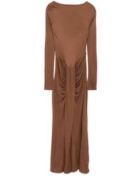 STAUD - Draped Midi Dress - Lyst