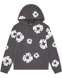 DENIM TEARS - Wreath Cotton Hoodie - Lyst
