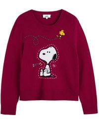 Chinti & Parker - Snoopy Embroidered Sweater - Lyst