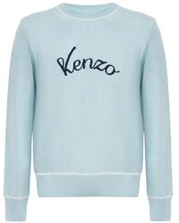 KENZO - Logo-Embroidered Sweater - Lyst