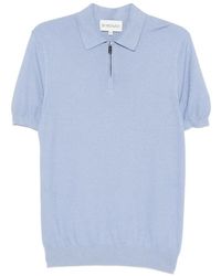 Bompard - Zipped Pique-Knit Polo Shirt - Lyst