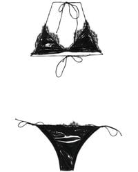 Oséree - Lace-Trim Latex Bikini - Lyst