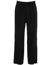 Amaranto - Drawstring-Waist Pleated Trousers - Lyst
