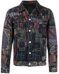 Givenchy - All-over Graphic-print Denim Jacket - Lyst