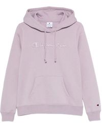 Champion - Embroidered-Logo Hoodie - Lyst