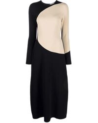Tory Burch - Midi-Jurk Met Colourblocking - Lyst