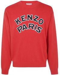 KENZO - Logo-Embroidered Sweatshirt - Lyst