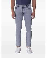 Moorer - Marble-Finish Slim-Fit Jeans - Lyst