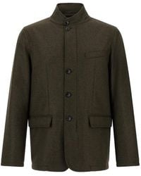 Herno - Button-Up High-Neck Jacket - Lyst