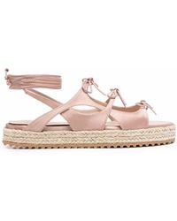 SCAROSSO - Paula Multi-Tie Espadrille Sandals - Lyst