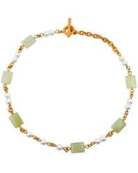 Ben-Amun - Tone Pearl-Embellished Stone Necklace - Lyst