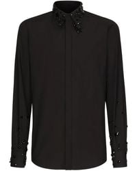 Dolce & Gabbana - Rhinestone-Embellished Cotton Shirt - Lyst