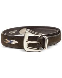 Alberto Luti - Embroidery Metal Buckle Belt - Lyst
