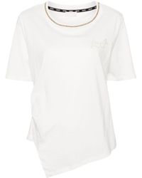 Liu Jo - Logo-embroidered Cotton T-shirt - Lyst