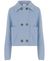 Allude - Double-Breasted Cardigan - Lyst