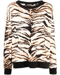 Roberto Cavalli - Animal-Print Long-Sleeve T-Shirt - Lyst