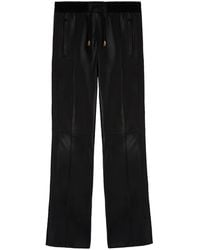 Palm Angels - Logo-Tape Leather Track Pants - Lyst