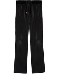Palm Angels - Logo-Tape Leather Track Pants - Lyst
