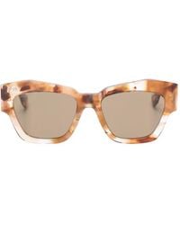 Gucci - Tortoiseshell-Effect Geometric-Frame Sunglasses - Lyst