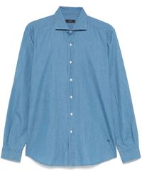 Fay - Chambray Overhemd - Lyst