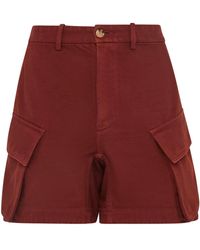 JW Anderson - Twill-Shorts Mit Aufgesetzten Taschen - Lyst