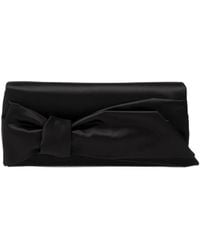 Carolina Herrera - Karlita Bow-Detail Satin Clutch Bag - Lyst