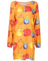 Amir Slama - Fruit-print Shift Mini Dress - Lyst