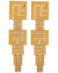 Balmain - Pb-Logo Pendant Earrings - Lyst