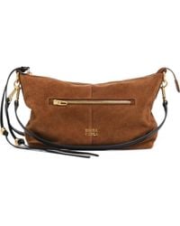 Bimba Y Lola - Medium Tobacco Suede Madrid Bag - Lyst