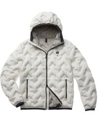 Blauer - Chevron-Quilted Hooded Jacket - Lyst