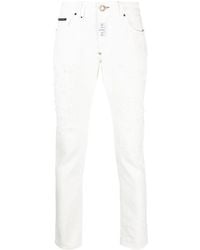 Philipp Plein - Distressed Straight-Leg Jeans - Lyst