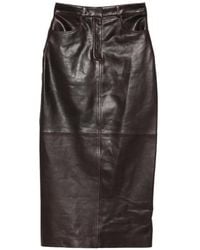 Nour Hammour - Ghalia Pocket Pencil Midi Skirt - Lyst