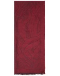 Alberta Ferretti - Abstract-Print Frayed Scarf - Lyst