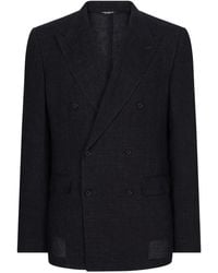Dolce & Gabbana - Linen Double-Breasted Jacket - Lyst