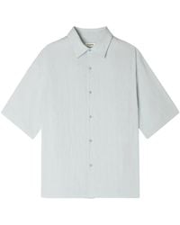 Sandro - Crinkled-Effect Shirt With Shark Collar - Lyst