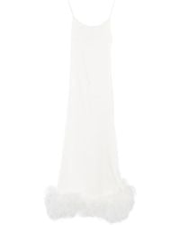 Oséree - Bridal Satin Long Dress Plumage - Lyst
