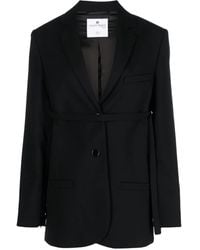 Courreges - Strap Single-Breasted Blazer - Lyst