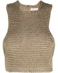 The Mannei - Cropped Knitted Top - Lyst