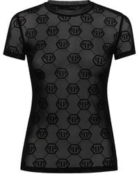 Philipp Plein - Monogram Tulle T-Shirt - Lyst