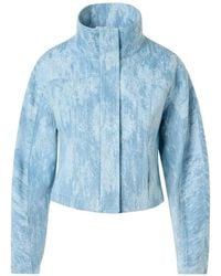 Akris Punto - Washed Jacquard Denim Zip Jacket - Lyst