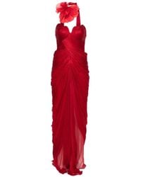 IRIS SERBAN - Marisa Gedrapeerde Maxi-Jurk - Lyst
