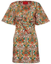 La DoubleJ - Peek-A-Boo Floral-Print Short Dress - Lyst