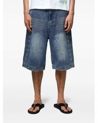 GODMADE - Embroidered-Logo Whiskered Shorts - Lyst