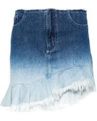 Marques'Almeida - Ombré Asymmetric Denim Skirt - Women's - Cotton - Lyst