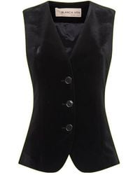 Blanca Vita - Weste aus Samt mit drei Knöpfen - Lyst