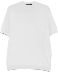 Low Brand - T-Shirt À Ourlet Côtelé - Lyst