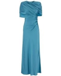 Stella McCartney - Draped Satin Maxi Dress - Lyst
