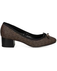 MICHAEL Michael Kors - Logo-Print Bow-Detail Pumps - Lyst