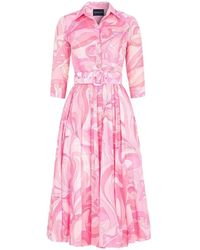 Samantha Sung - Robe Longue Audrey Pucciesque À Imprimé Graphique - Lyst