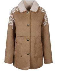 ERMANNO FIRENZE - Floral-Embroidered Suede Jacket - Lyst
